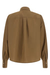 crumpled techno cotton blend poplin shirt