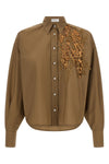 crumpled techno cotton blend poplin shirt