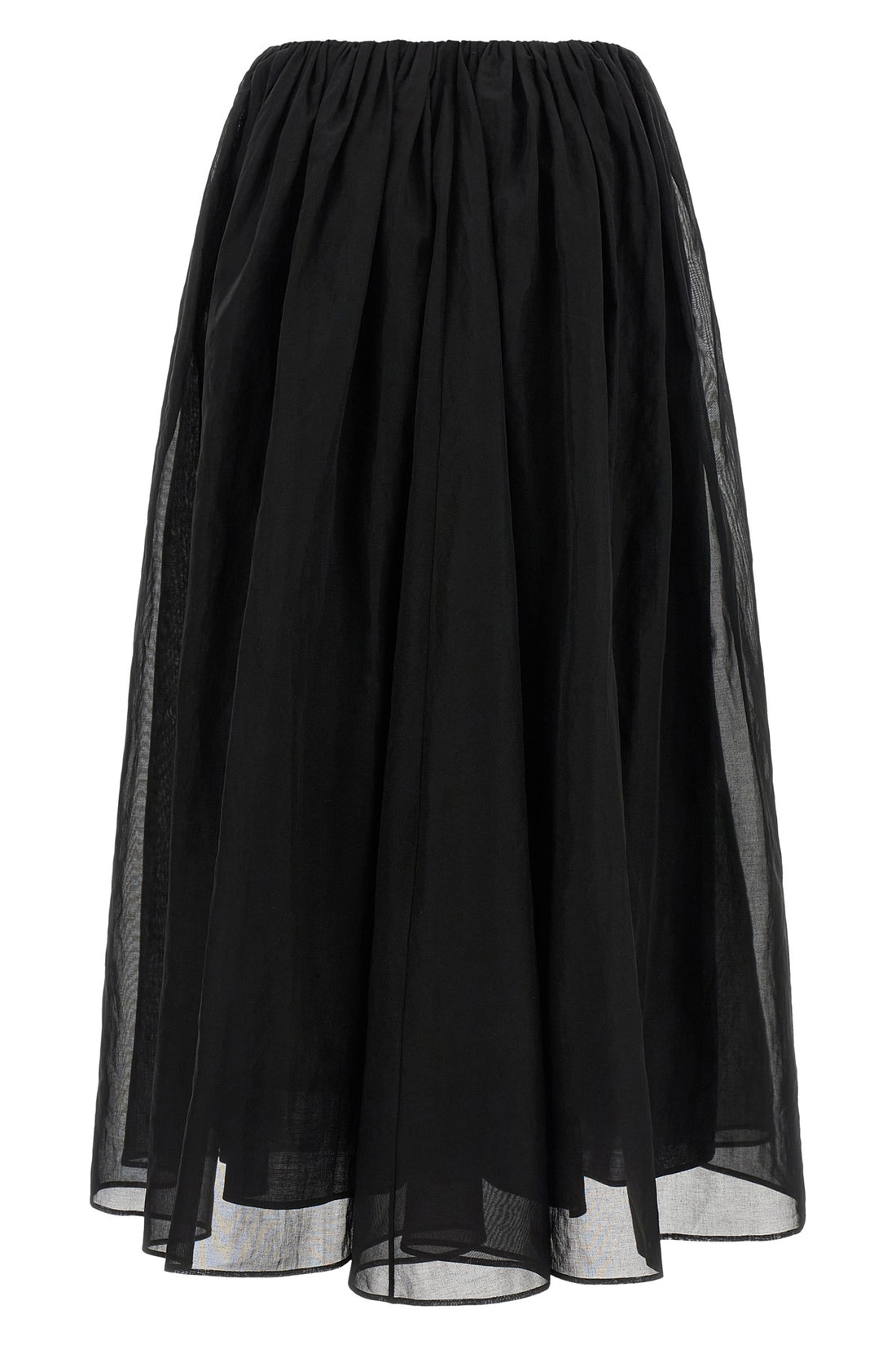 BRUNELLO CUCINELLI 38 long skirt in semi-transparent cotton organza