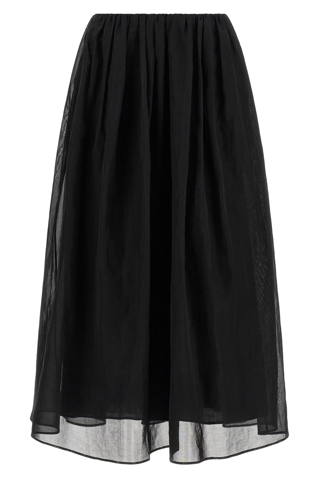 BRUNELLO CUCINELLI 38 long skirt in semi-transparent cotton organza