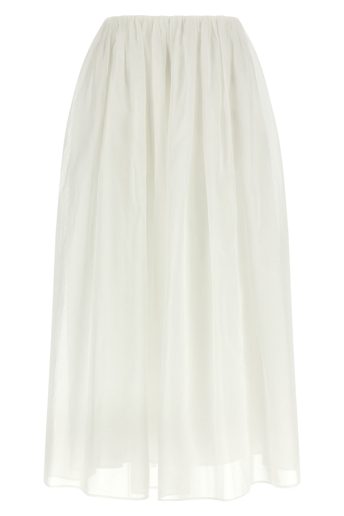 BRUNELLO CUCINELLI 40 maxi skirt in semi-transparent multilayer cotton