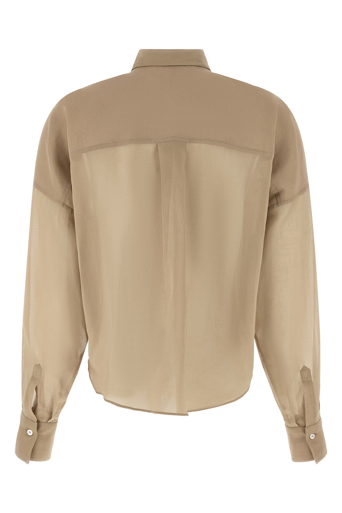 semi-transparent cotton taffeta shirt
