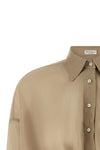 semi-transparent cotton taffeta shirt