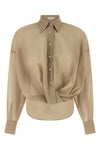 semi-transparent cotton taffeta shirt