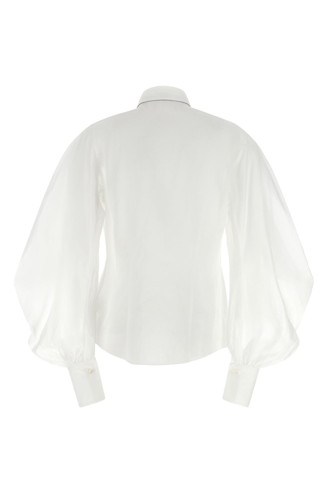 BRUNELLO CUCINELLI L semi-transparent crispy cotton organza shirt