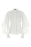 semi-transparent crispy cotton organza shirt
