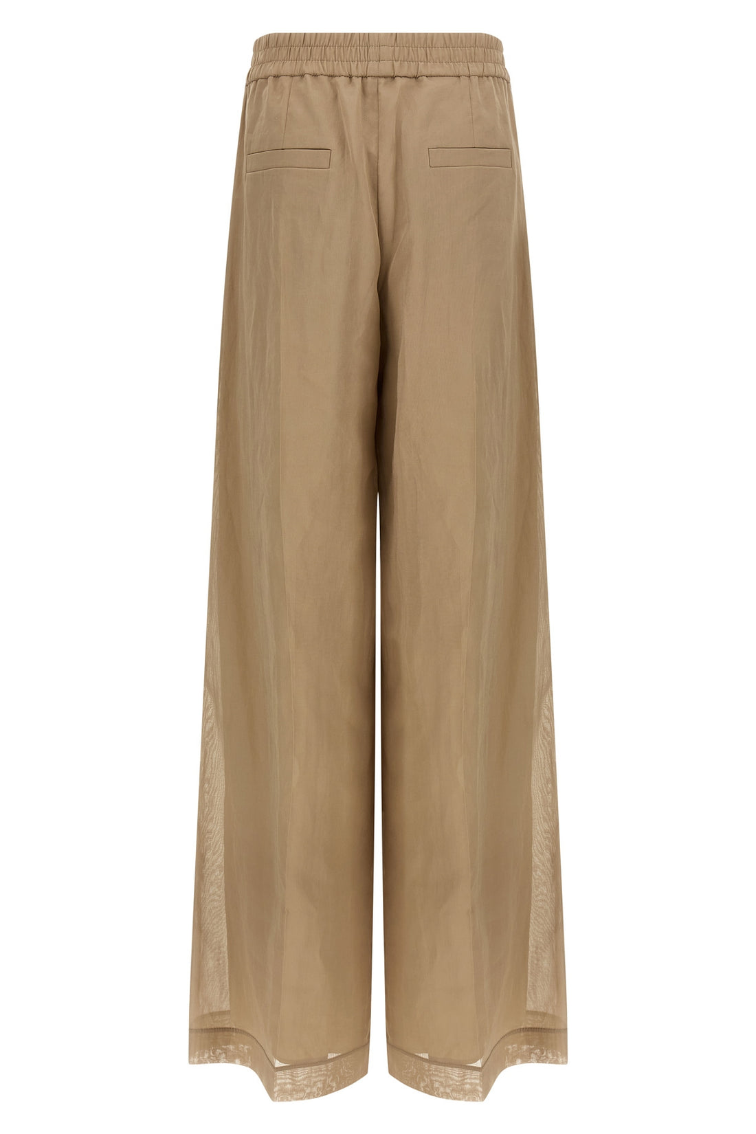 BRUNELLO CUCINELLI 40 loose track cotton organza pants