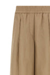 loose track cotton organza pants