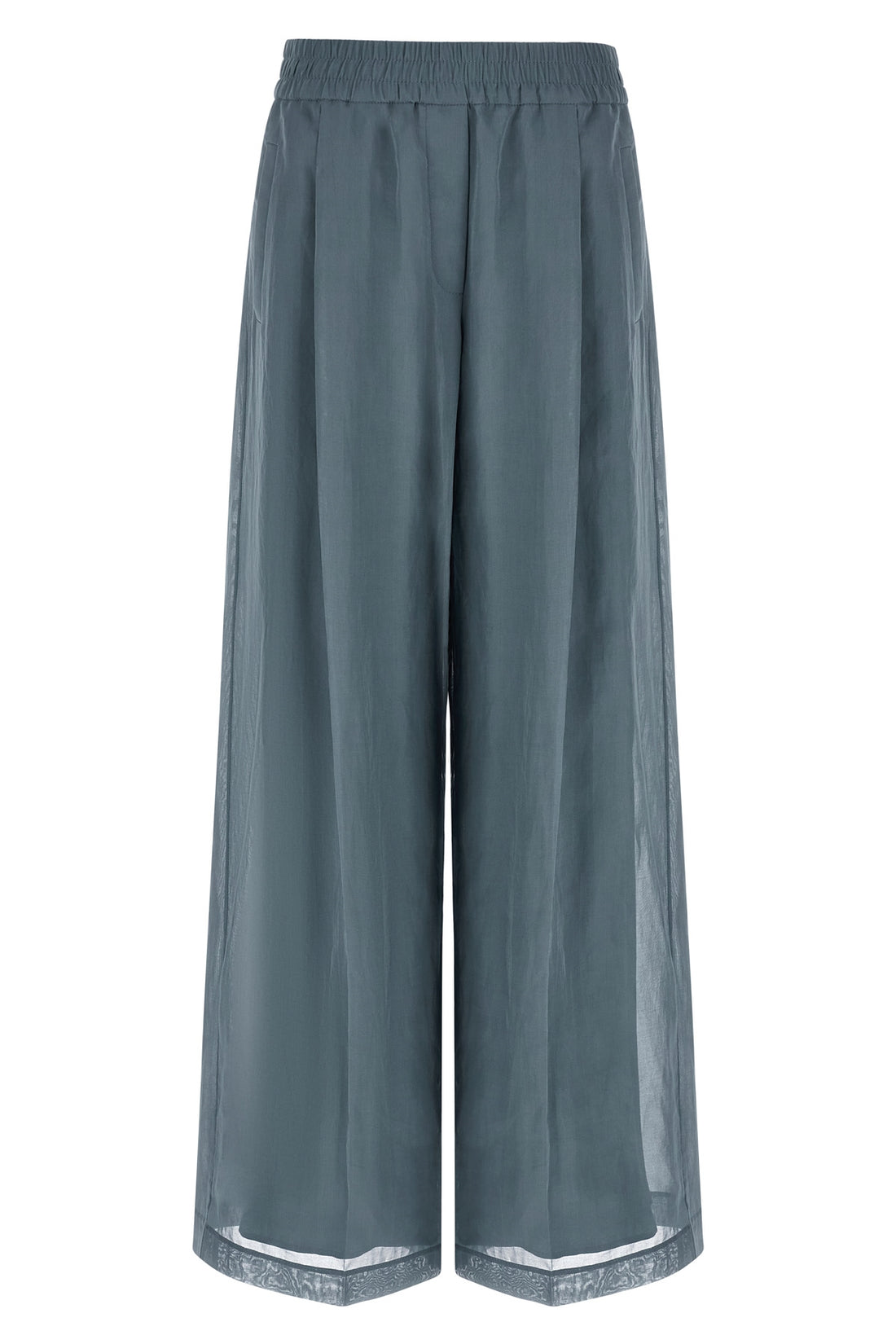 BRUNELLO CUCINELLI 38 loose track cotton organza pants