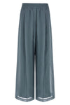 loose track cotton organza pants