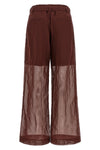 loose pants  in semi-transparent cotton organza