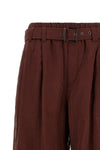 loose pants  in semi-transparent cotton organza