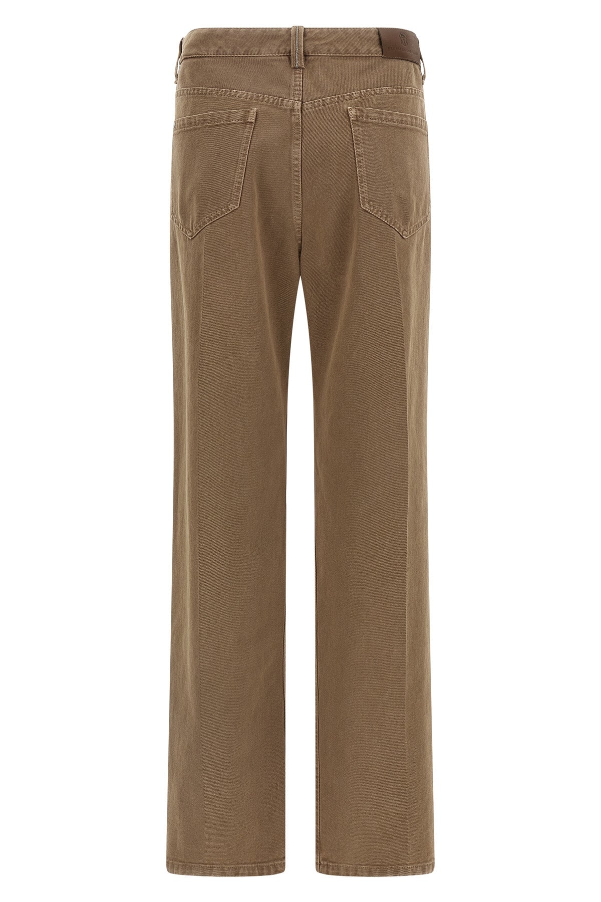 garment-dyed denim trousers