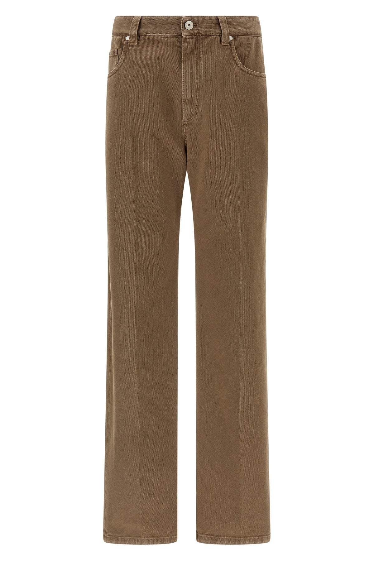 garment-dyed denim trousers