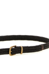 braided stretch leather belt