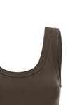 stretch ribbed cotton top