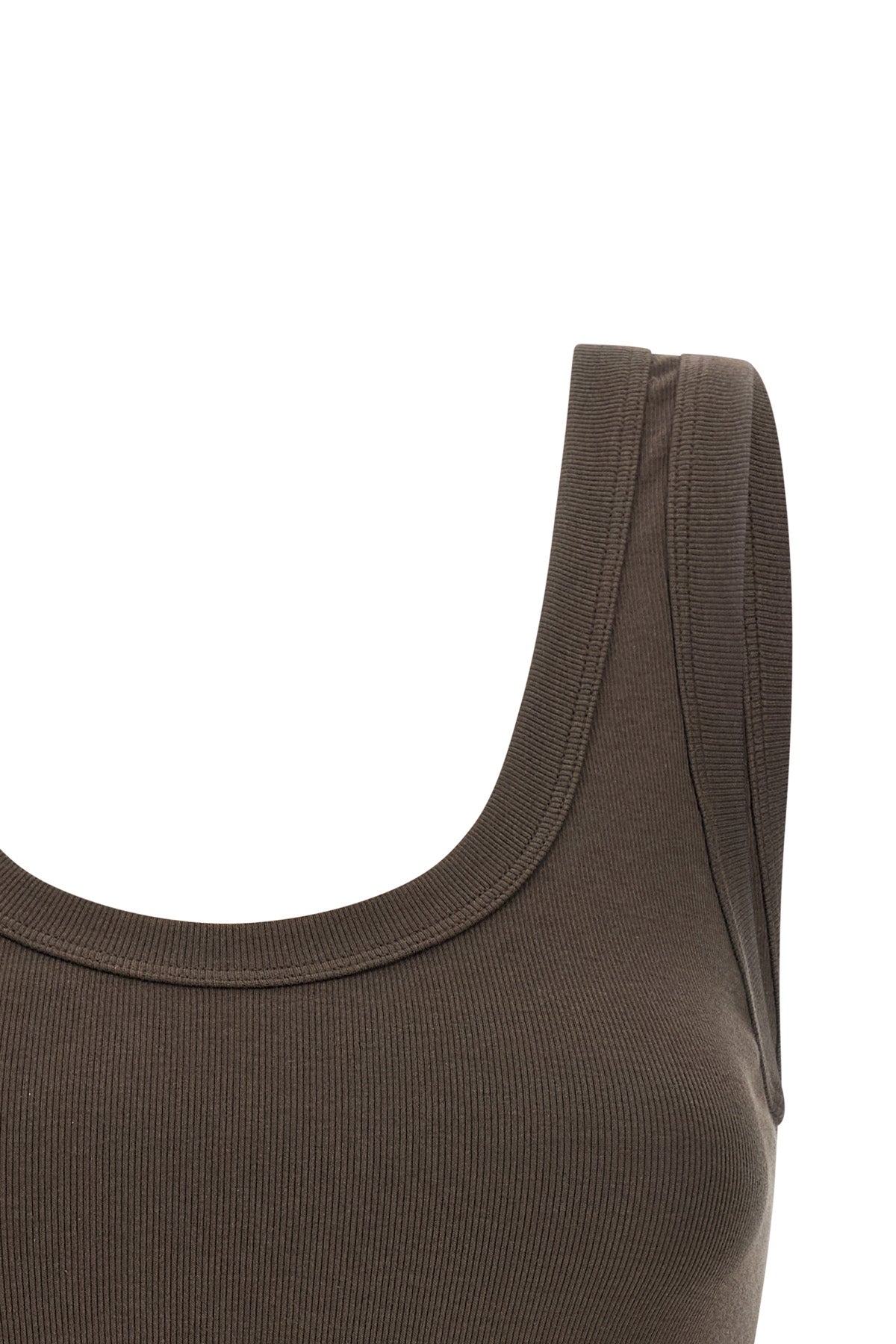 stretch ribbed cotton top