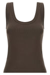 stretch ribbed cotton top