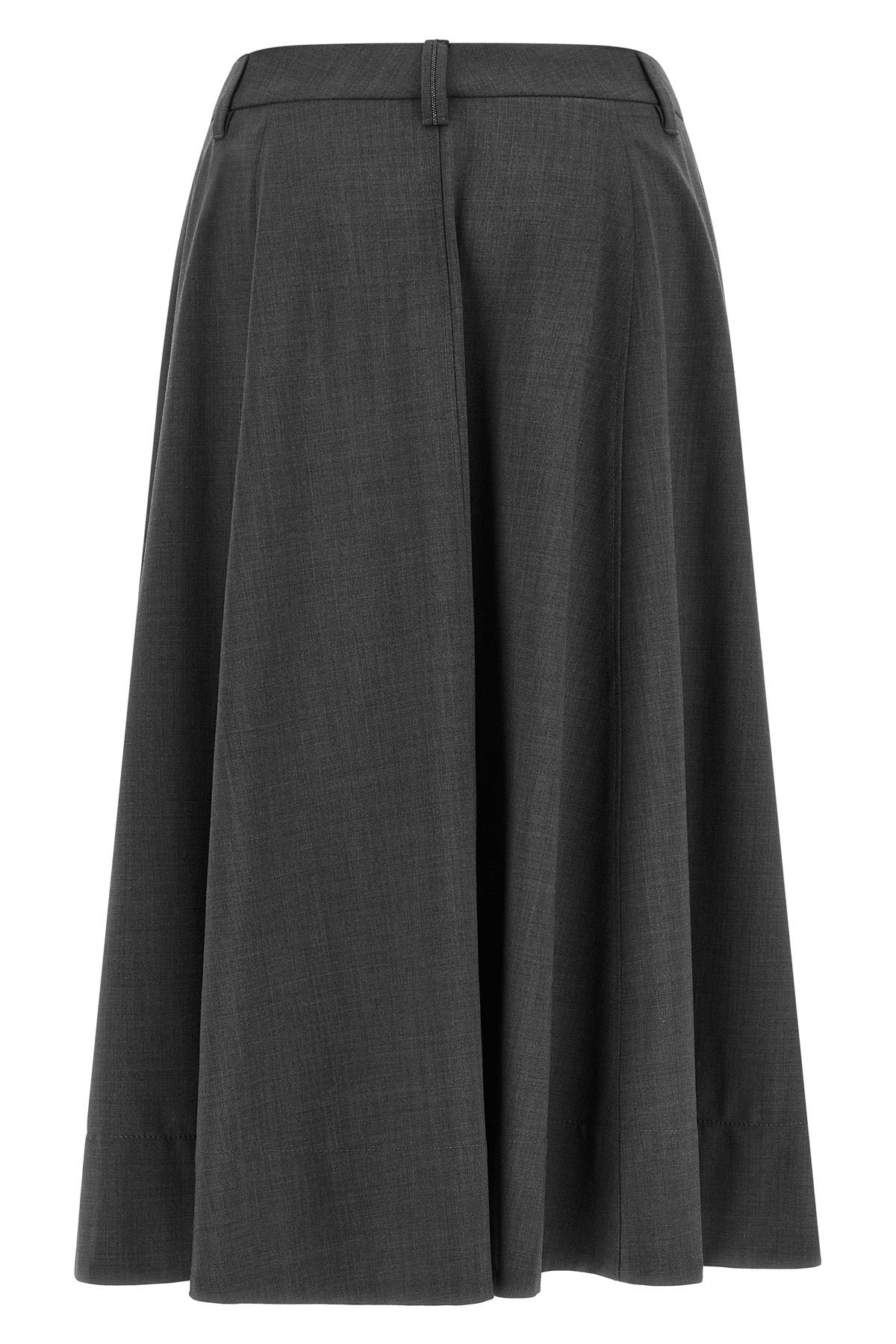 cool wool mélange midi skirt