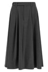 cool wool mélange midi skirt