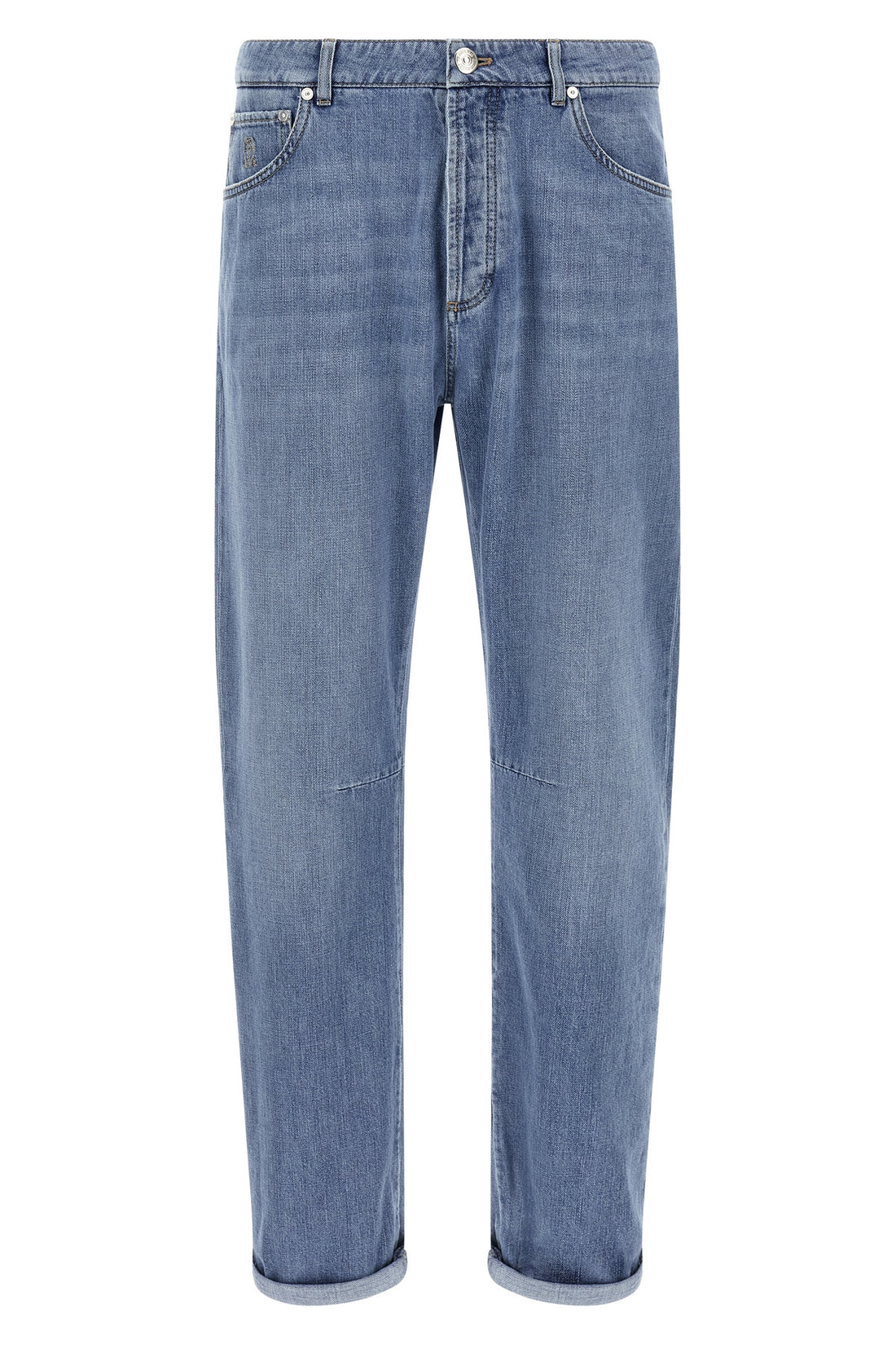 BRUNELLO CUCINELLI 46 stonewashed cotton denim jeans