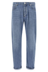 stonewashed cotton denim jeans