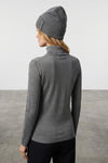 pure cashmere shaved knit beanie micro ribbed pattern