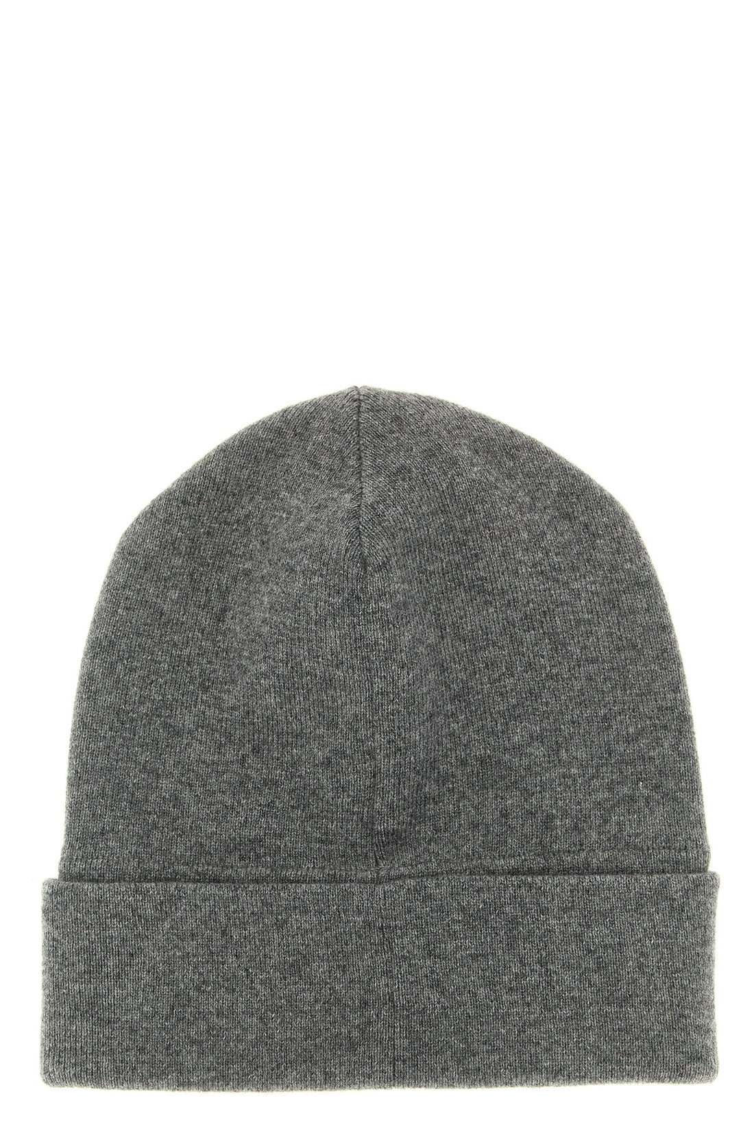 BRUNELLO CUCINELLI M pure cashmere shaved knit beanie micro ribbed pattern
