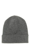 pure cashmere shaved knit beanie micro ribbed pattern