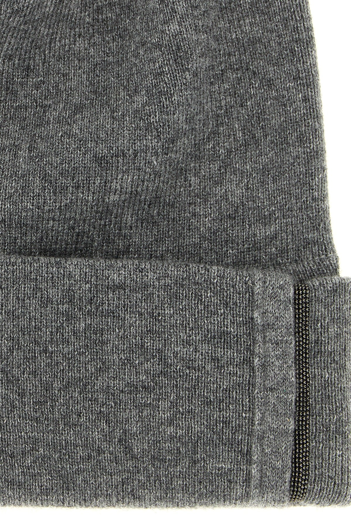pure cashmere shaved knit beanie micro ribbed pattern