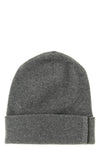 pure cashmere shaved knit beanie micro ribbed pattern