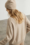 pure cashmere shaved knit beanie micro ribbed pattern