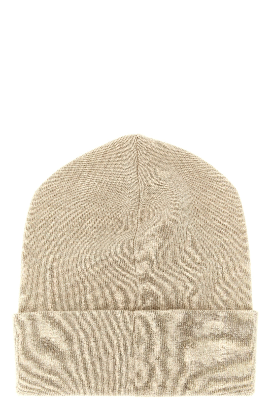 BRUNELLO CUCINELLI M pure cashmere shaved knit beanie micro ribbed pattern
