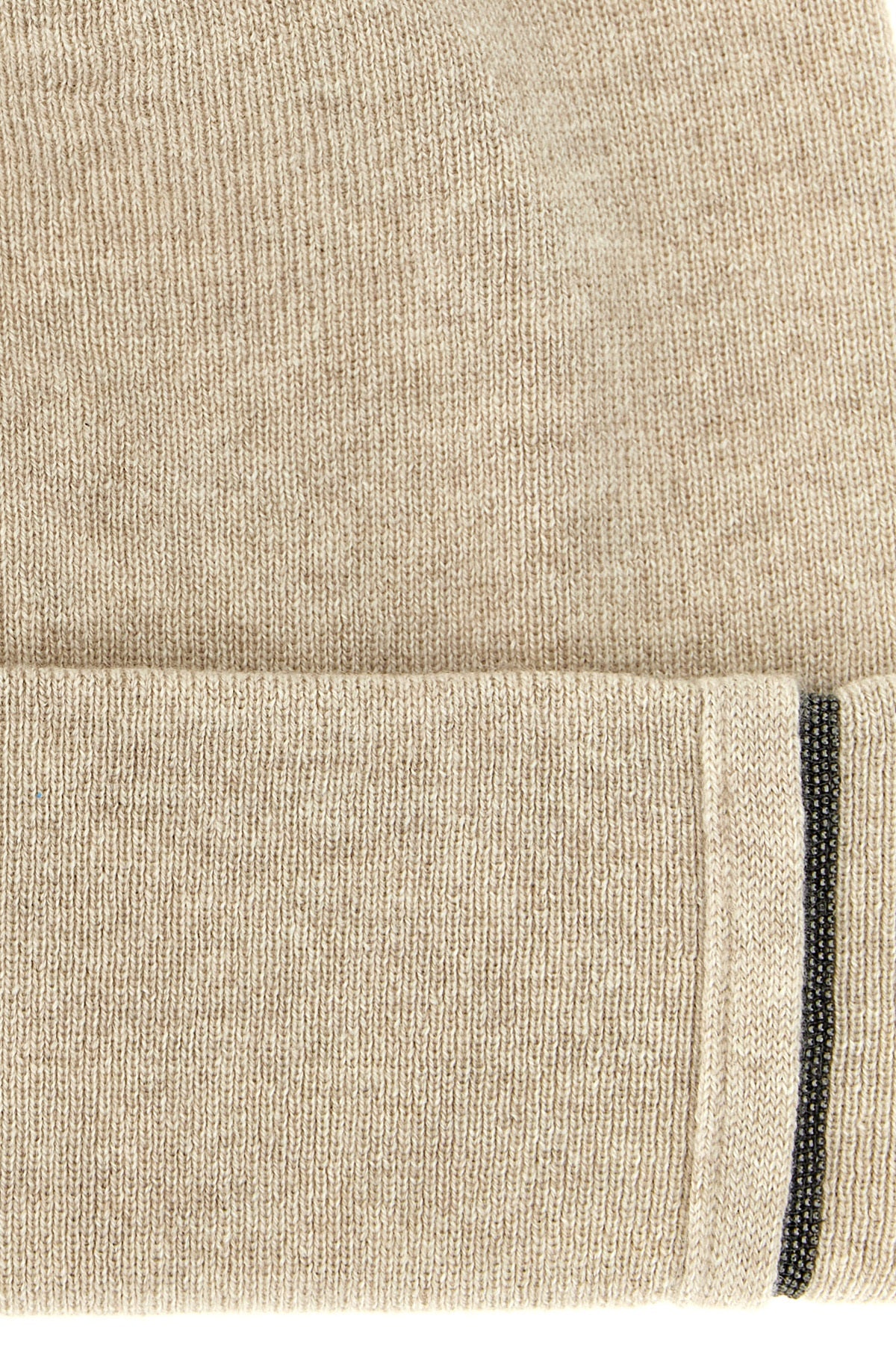 pure cashmere shaved knit beanie micro ribbed pattern