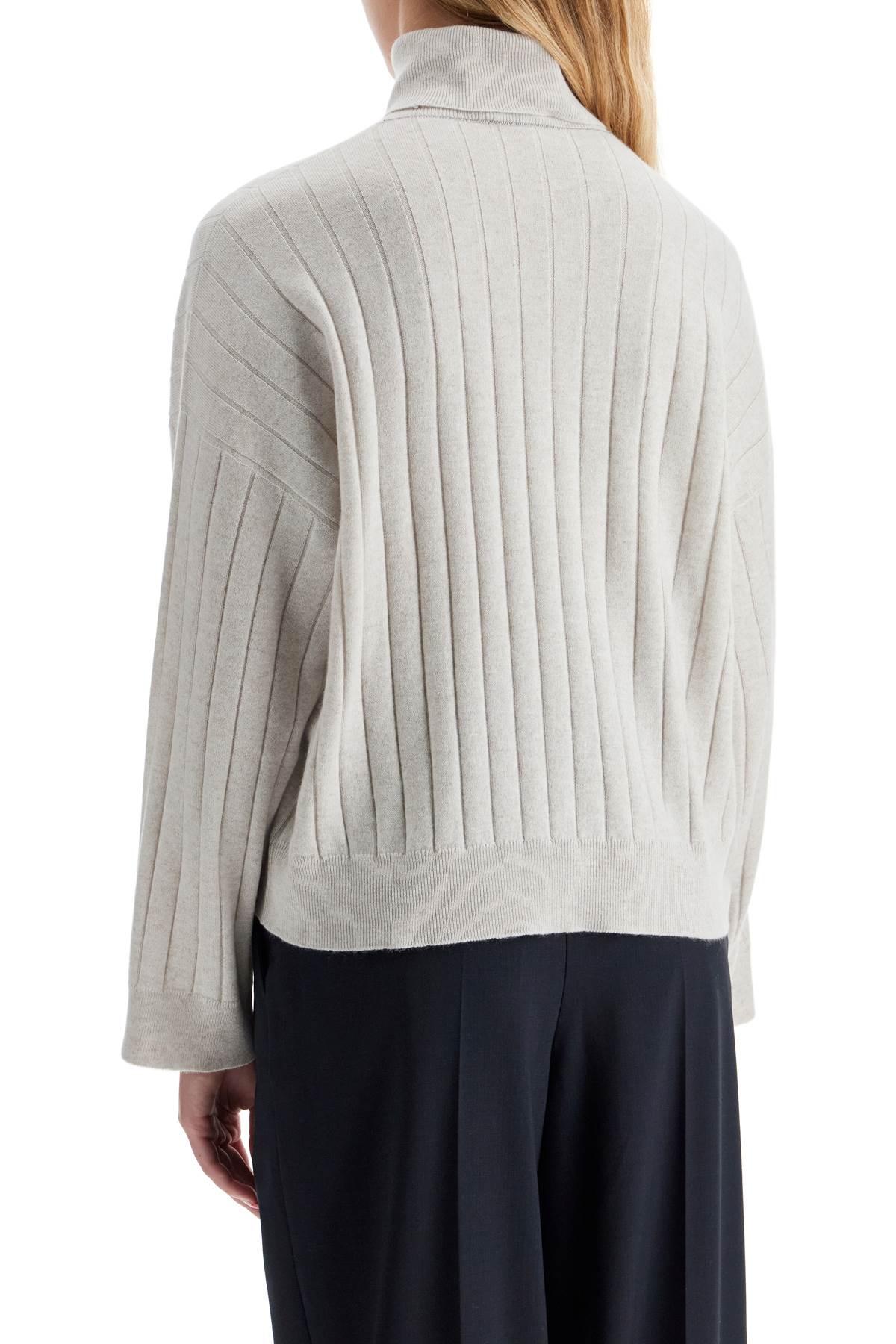 high-neck cashmere pullover sweater