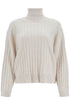 high-neck cashmere pullover sweater