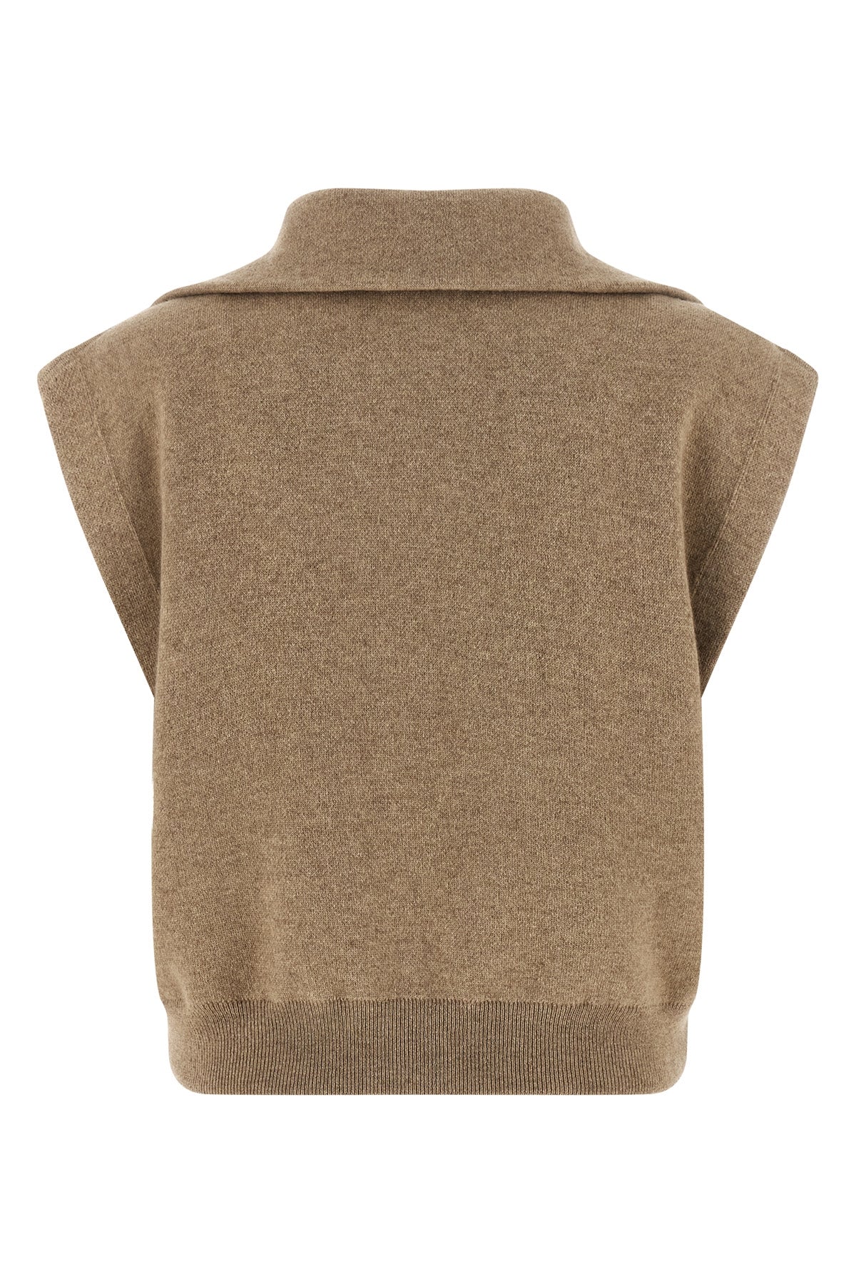 heavy mélange cashmere vest