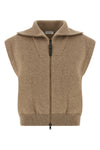 heavy mélange cashmere vest
