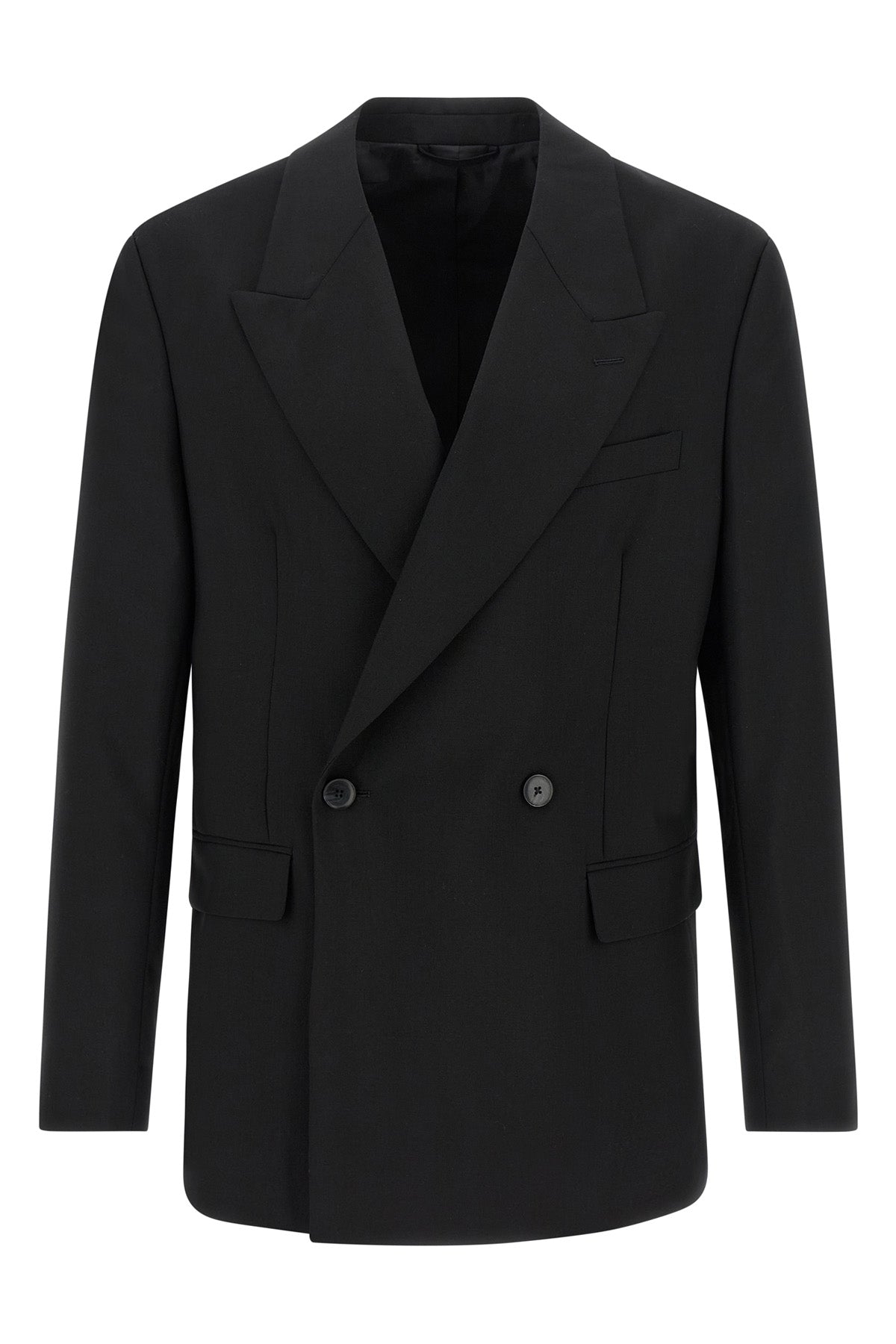 double-breasted blazer in italian tropical wool