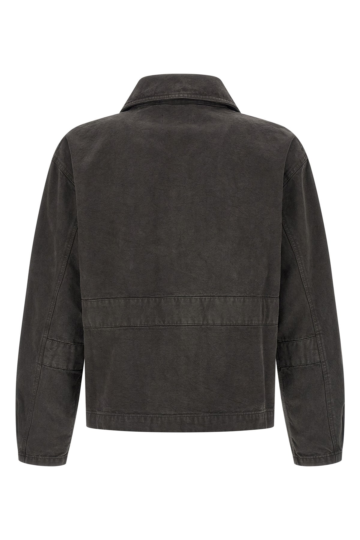 courier jacket in cotton canvas washed in a vintage-effect garment