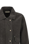 courier jacket in cotton canvas washed in a vintage-effect garment