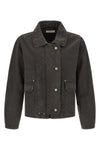 courier jacket in cotton canvas washed in a vintage-effect garment