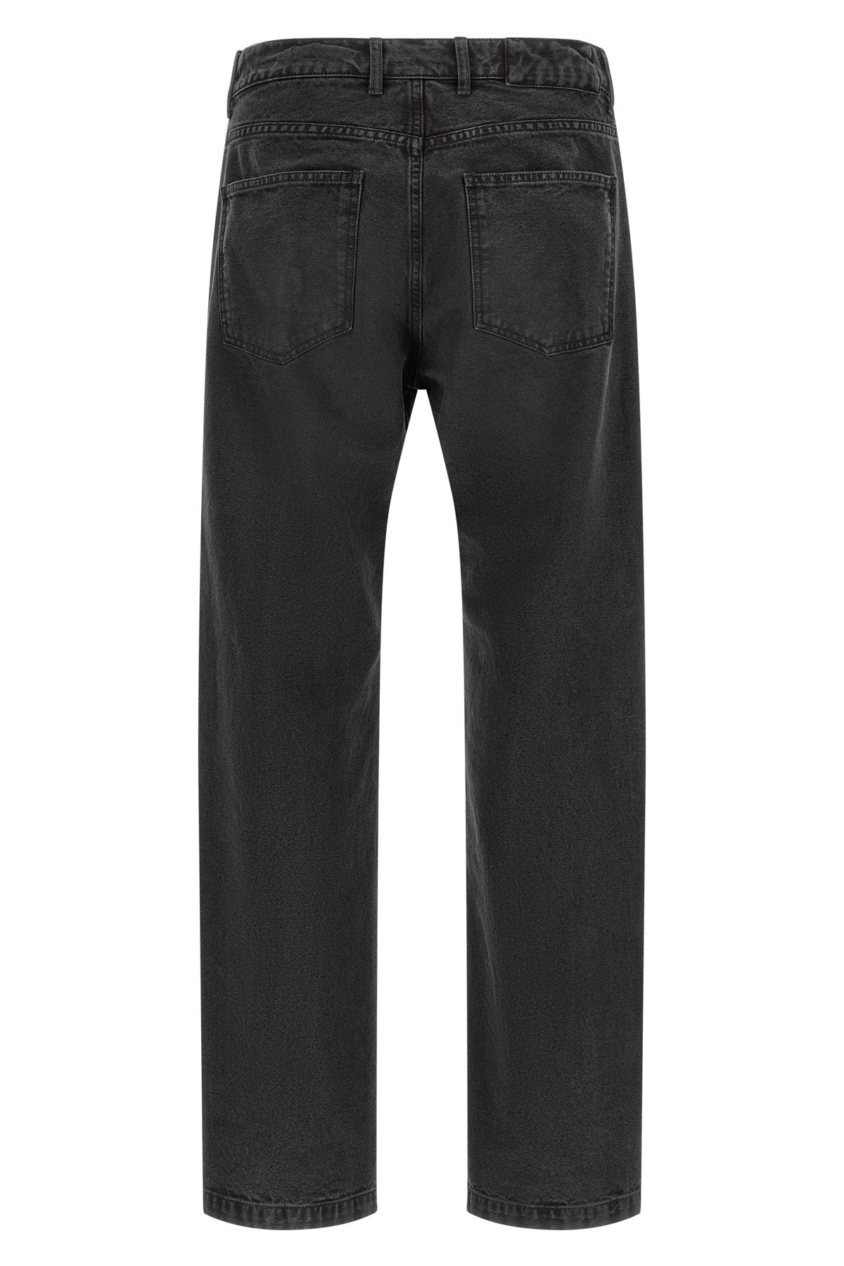 modified jeans in cotton denim cloth washed on the garment