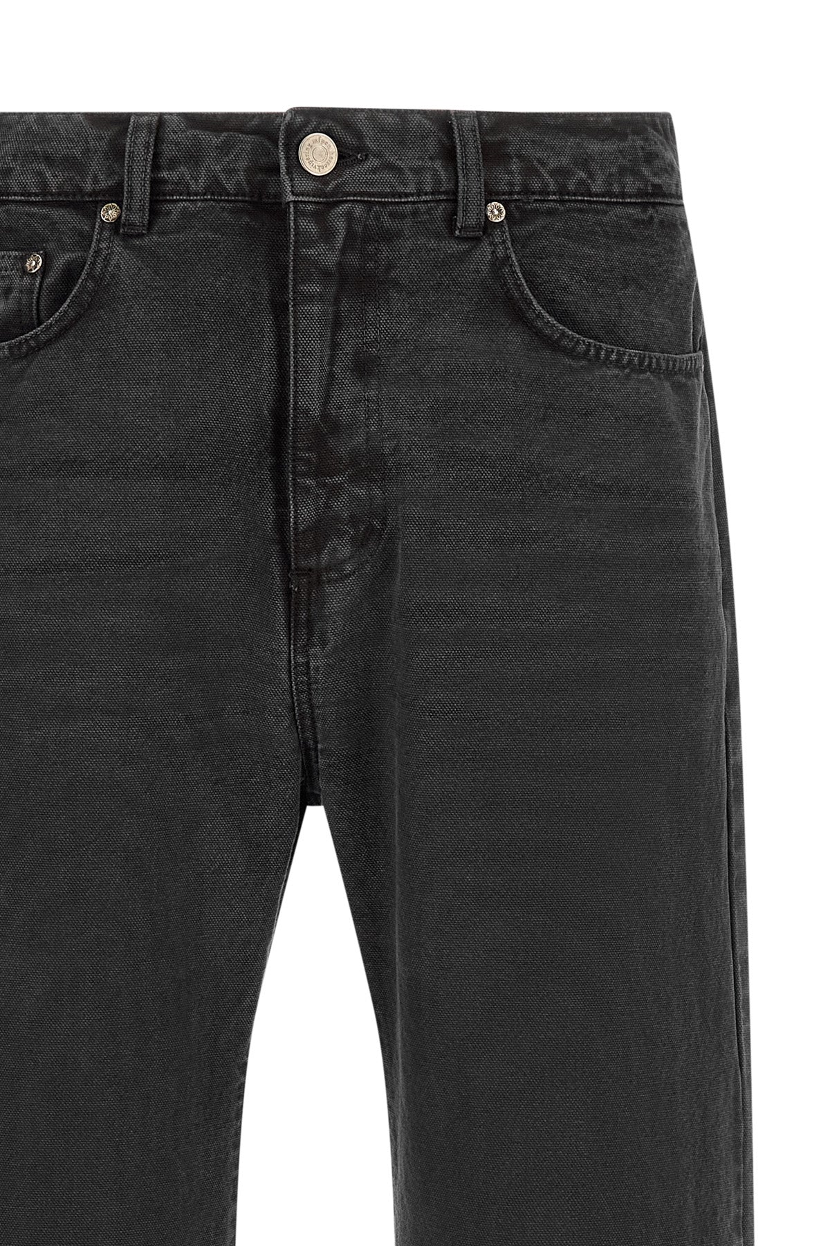 modified jeans in cotton denim cloth washed on the garment