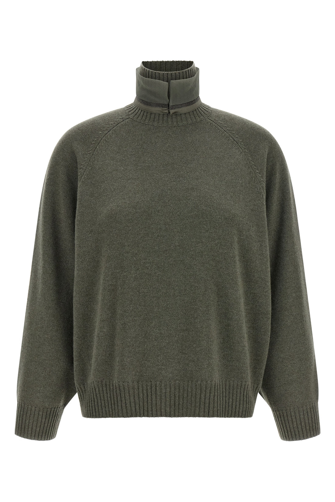 BRUNELLO CUCINELLI L the brunello cucinelli high neck sweater in pure cashmere embodies the excellenc