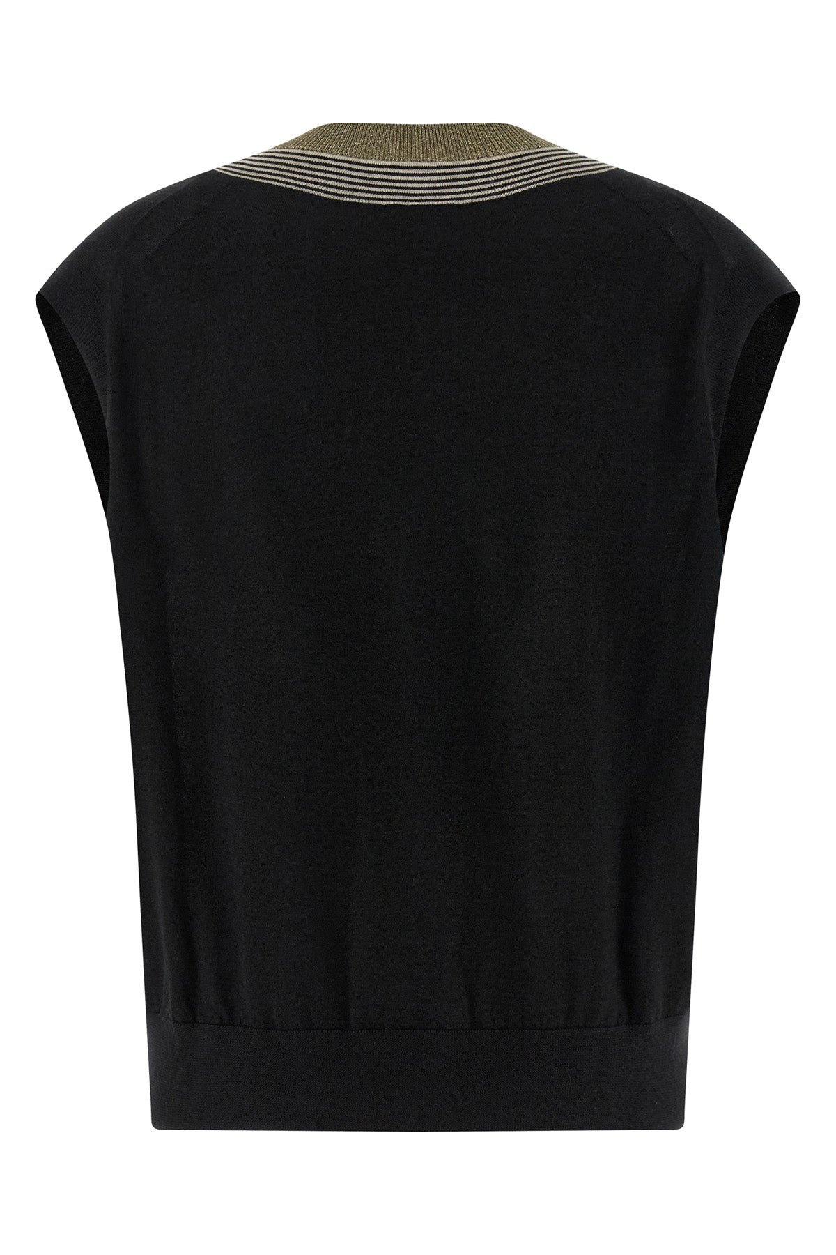 vest in light shaved cashmere and silk knit