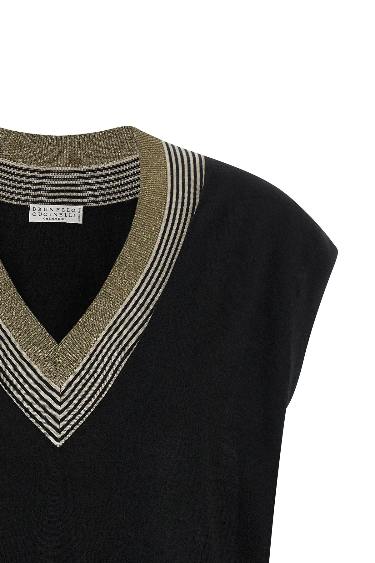 vest in light shaved cashmere and silk knit