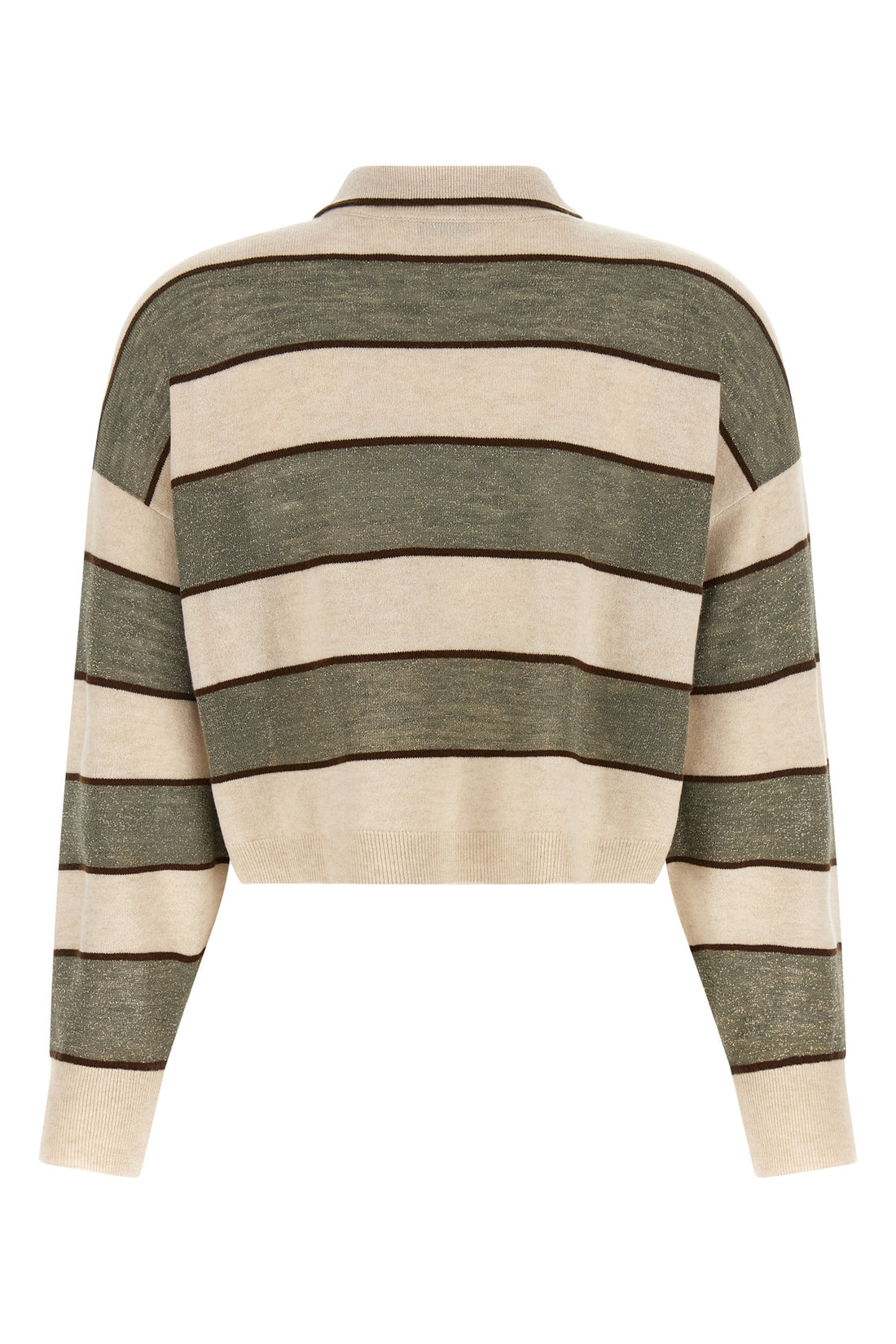 BRUNELLO CUCINELLI L brunello cucinelli sparkling stripes polo shirt redefines casual elegance thro