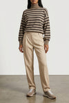 sparkling stripes sweater in a ribbed knit of virgin wool