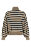 sparkling stripes sweater in a ribbed knit of virgin wool